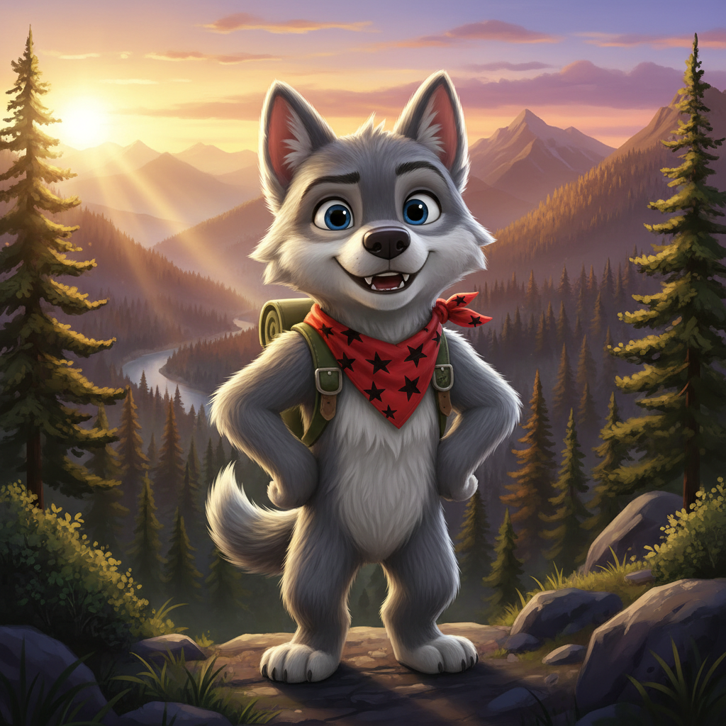 JAX Wolf Pup Character Art