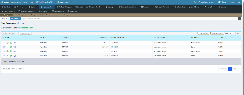 Repayment Management