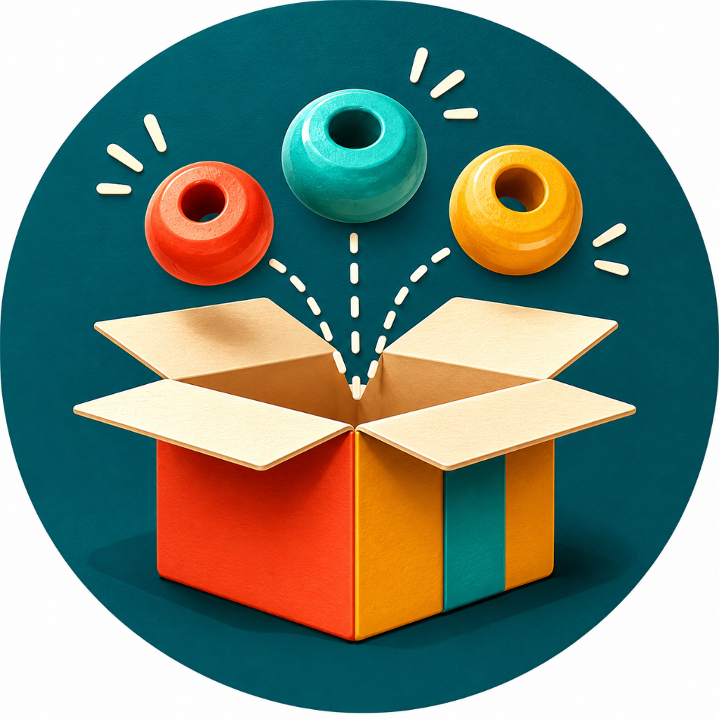 1. Choose your box (mini, midi, maxi) based on how much you want to make each month.