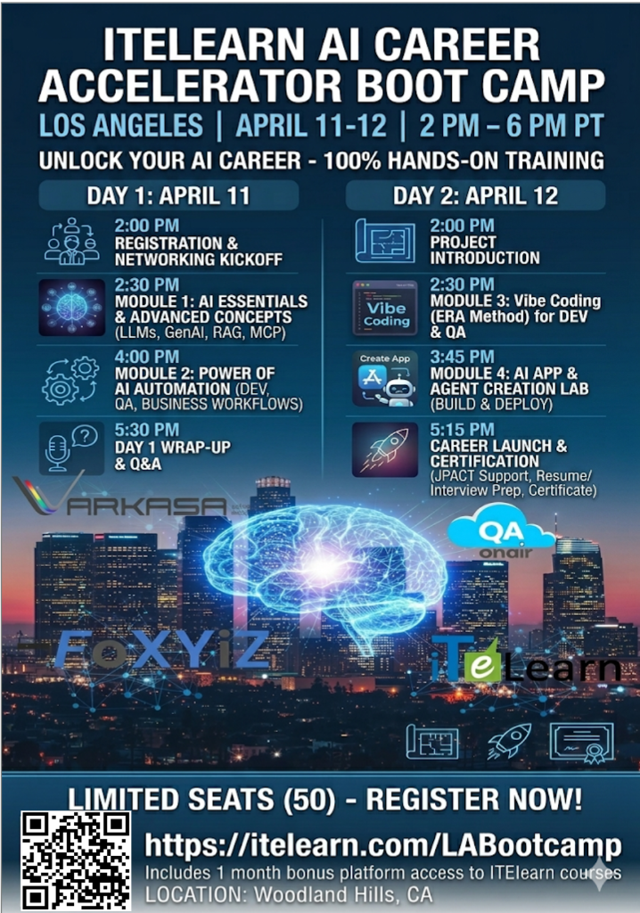 ITeLearn AI Career Accelerator LA Poster