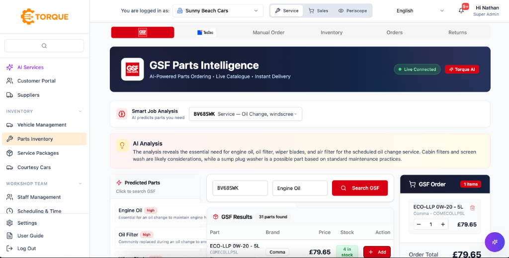 GSF Parts Intelligence