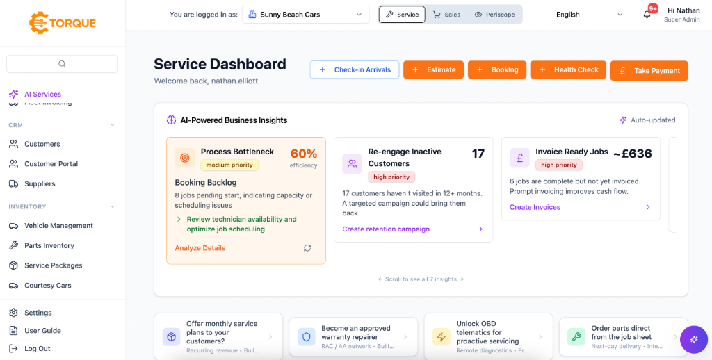 Service Dashboard
