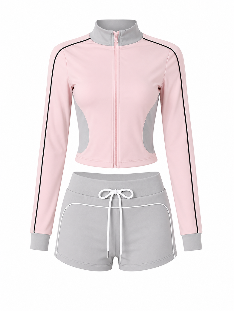 Wavenchy Sport Set — Pink/Grey