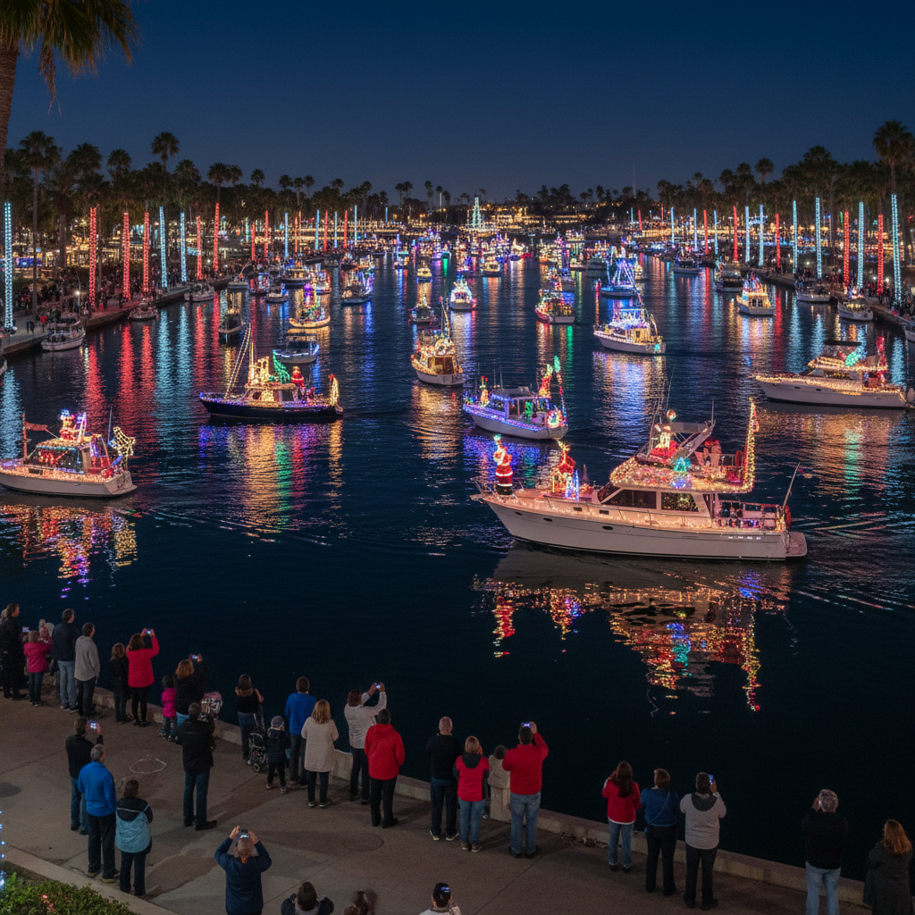 118th Newport Beach Christmas Boat Parade and Ring of Lights