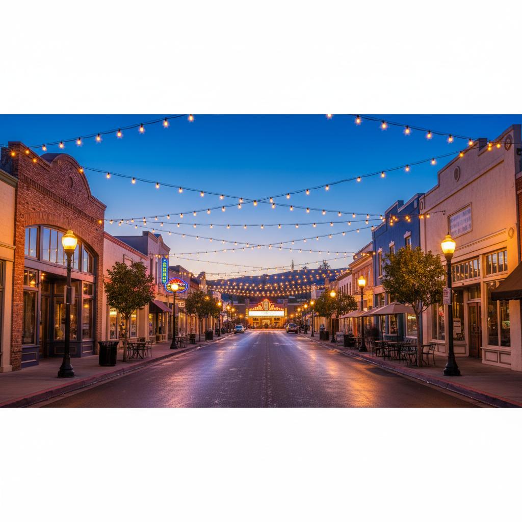 Old Town Newhall After Dark