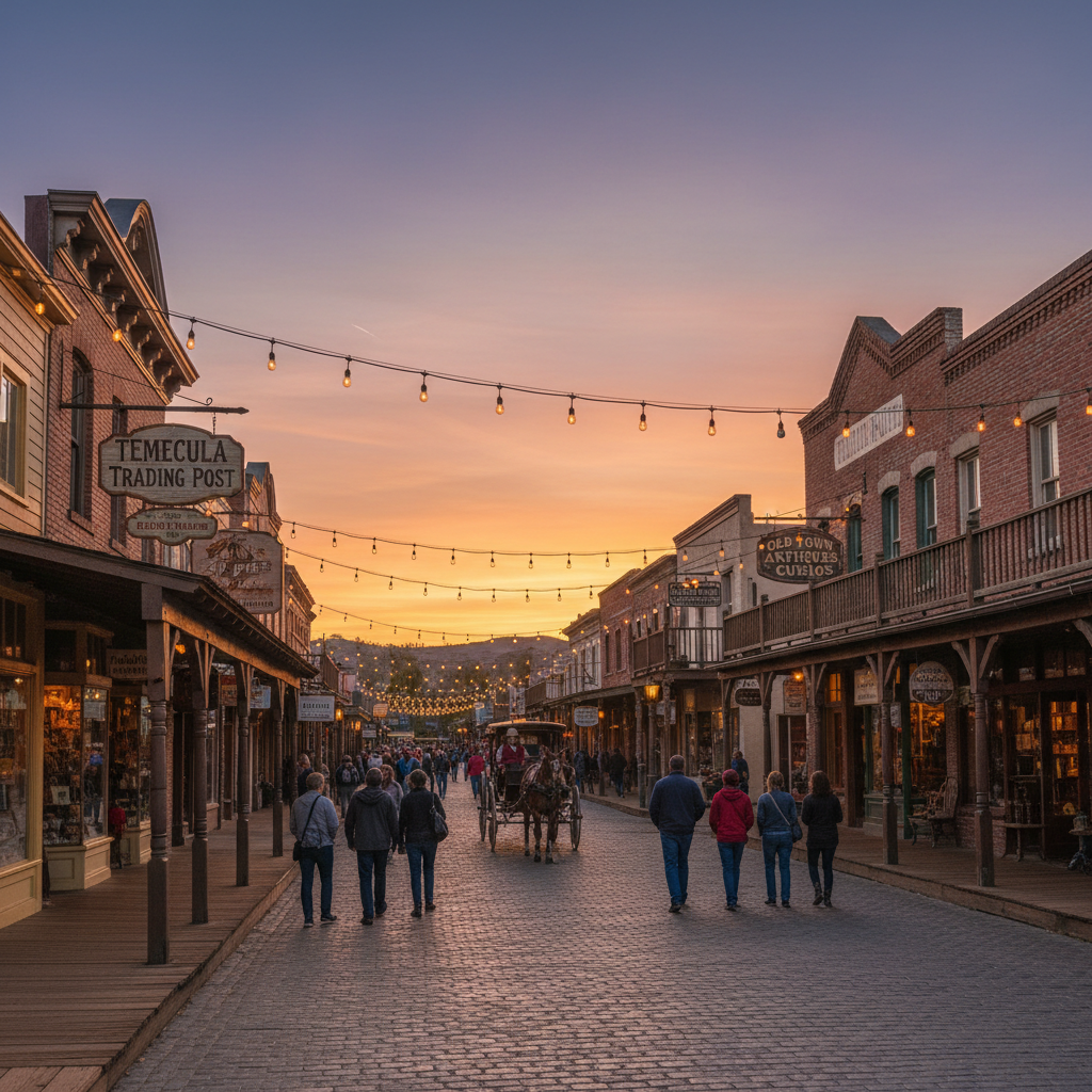 Old Town Temecula at Sunset