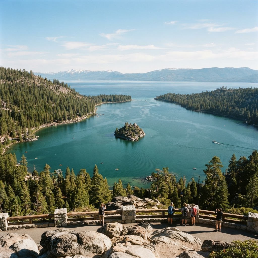 Emerald Bay at Lake Tahoe with Fannette Island