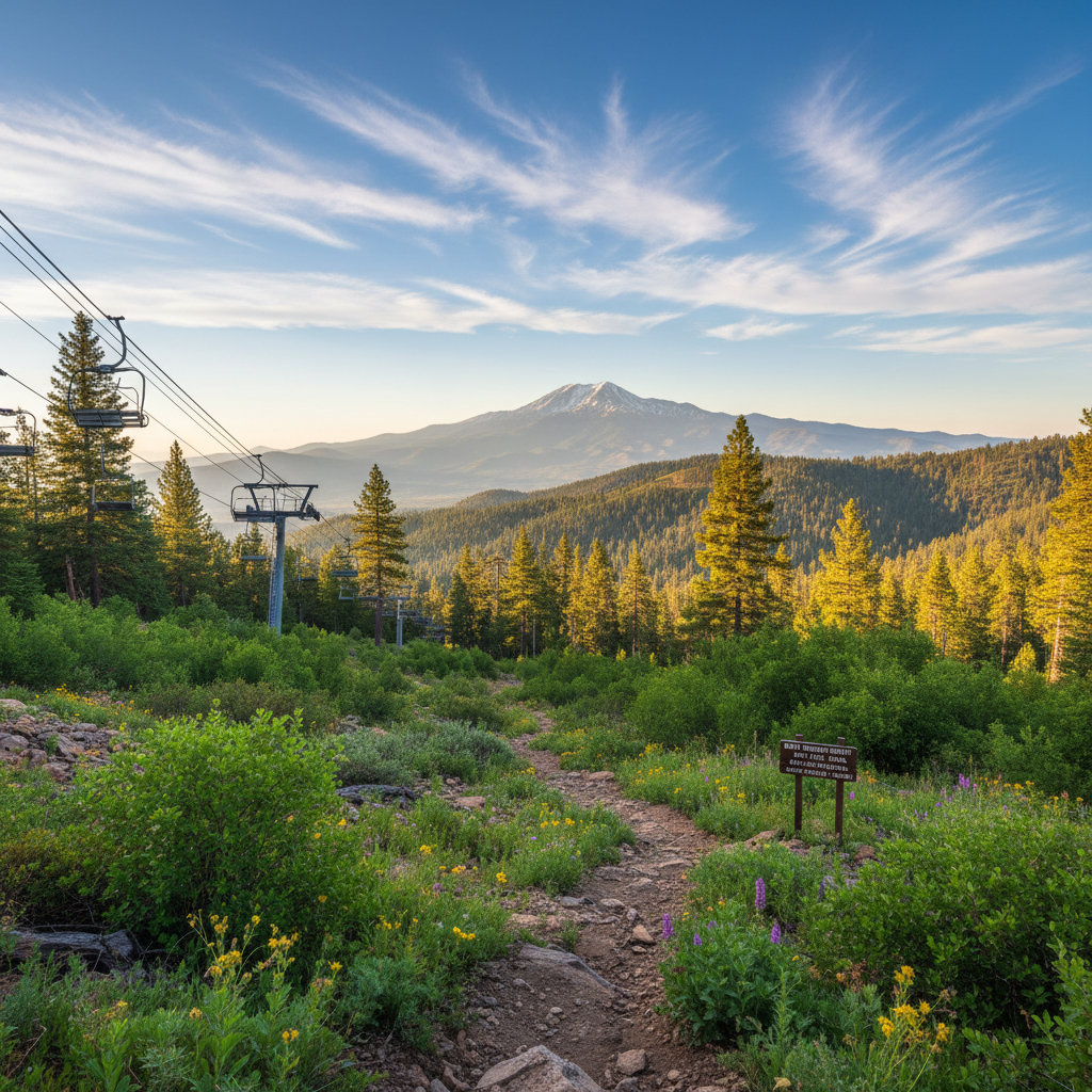 Bear Mountain Resort Summer Trails — Resort Trail in Moonridge / South Shore, CA
