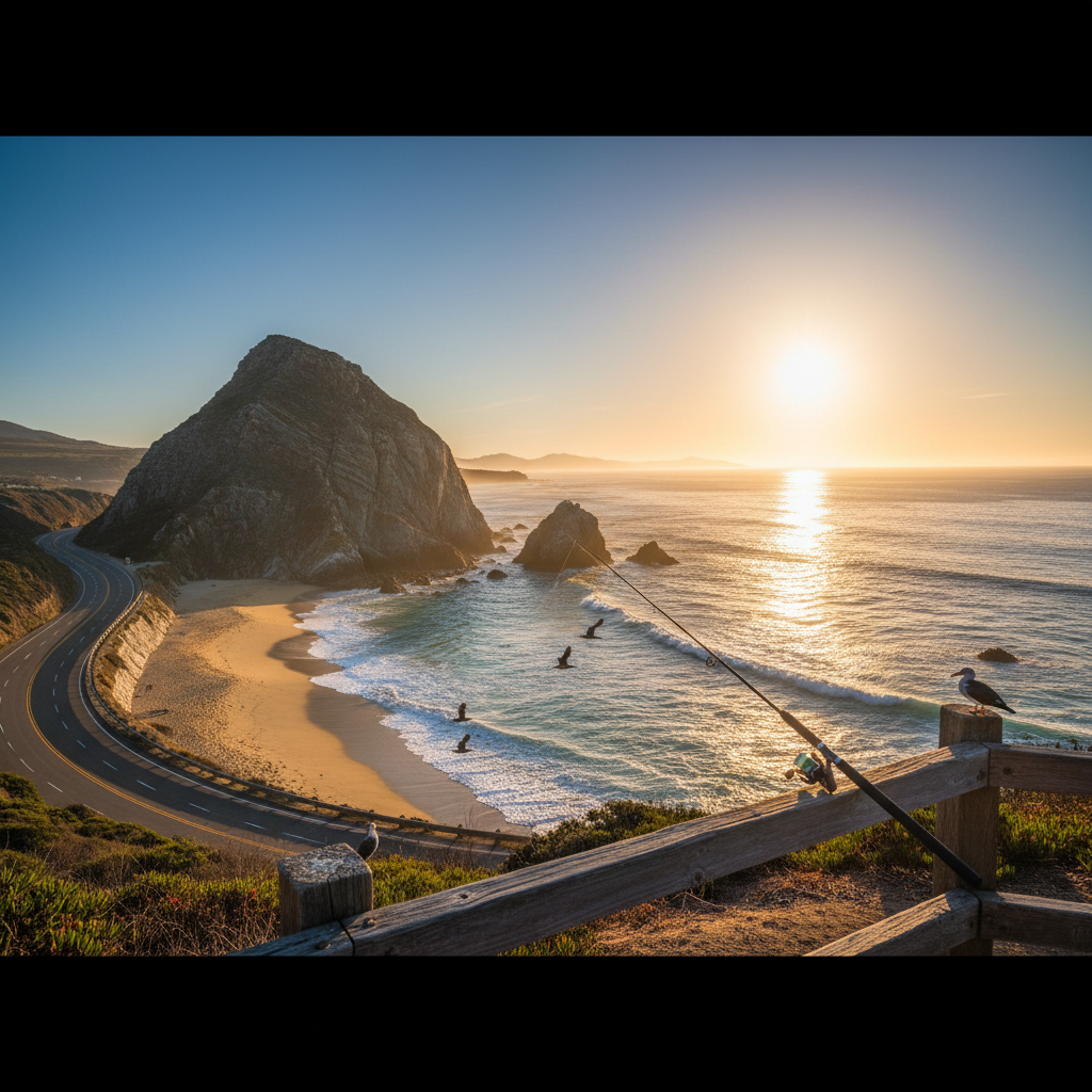 Mugu Rock and Pacific Coast Highway Overlook — Beach in Point Mugu, CA