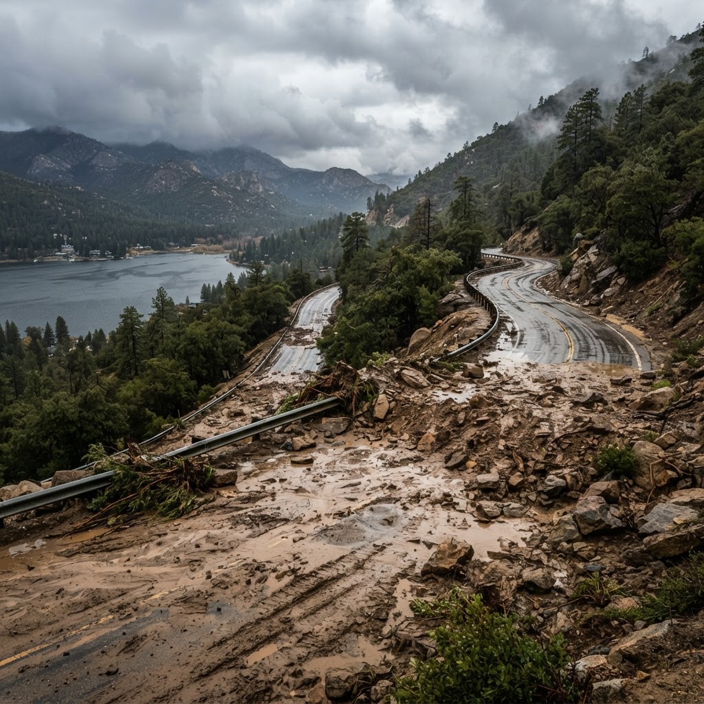 San Bernardino Mountain Communities Face Debris Flows