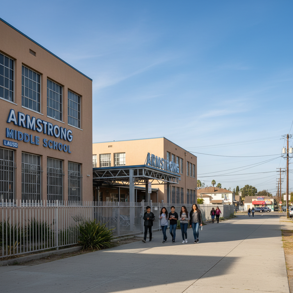 Louis D. Armstrong Middle School — Public Middle School in South LA / Vermont Square, CA