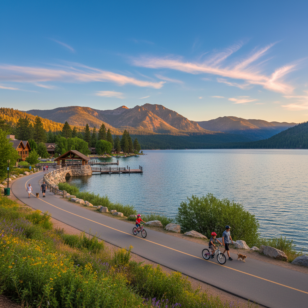 Village Lakefront Walk — Paved Path in The Village, CA