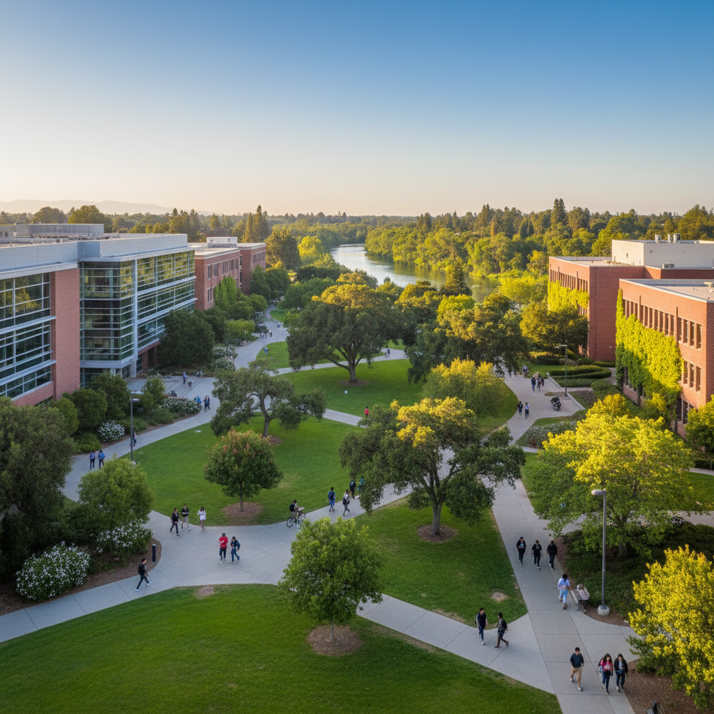 Campus of California State University, Sacramento in Sacramento, California
