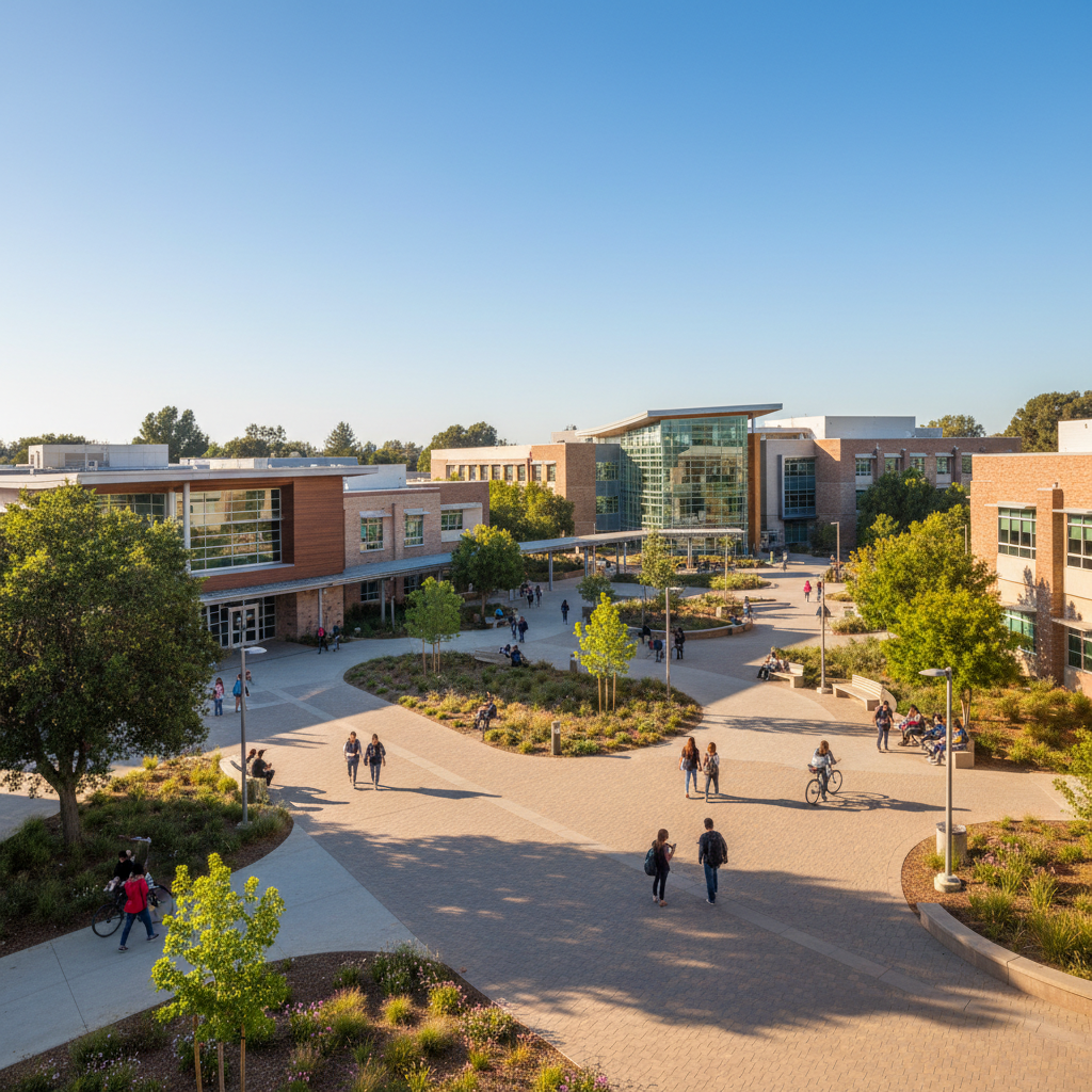 Campus of American River College in Sacramento, California