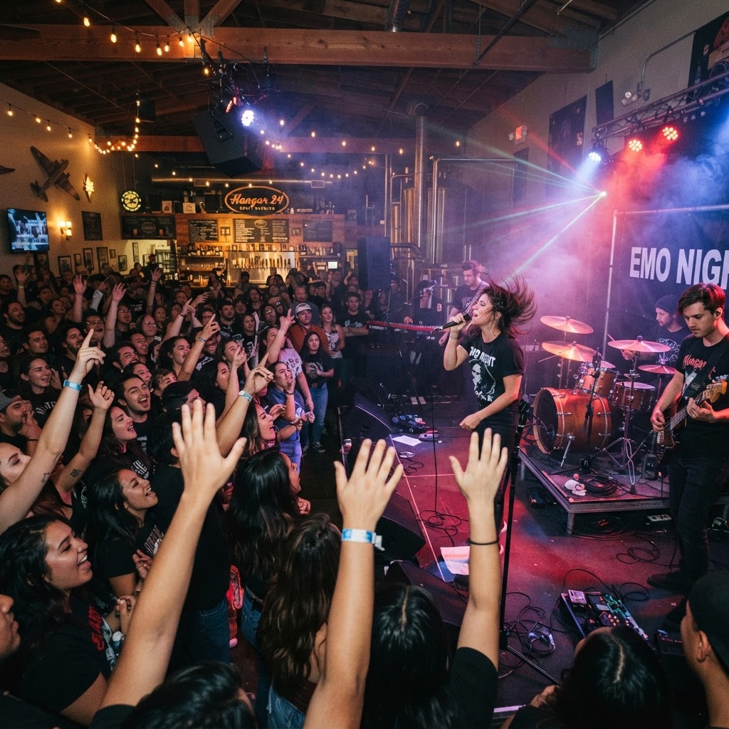 EMO Night Karaoke with full band at Hangar 24 Riverside