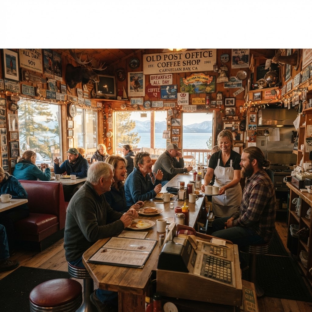Old Post Office Coffee Shop — Carnelian Bay, Lake Tahoe