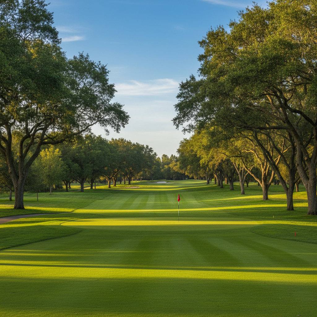 Tree-lined fairway at Valley Hi Country Club — Semi-Private golf course in Elk Grove, CA
