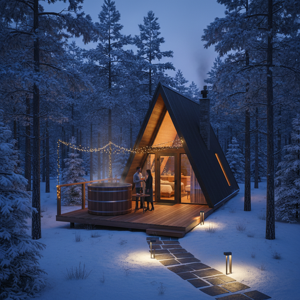 Romantic A-Frame Hideaway (Airbnb) — Airbnb Cabin in Sugarloaf, CA