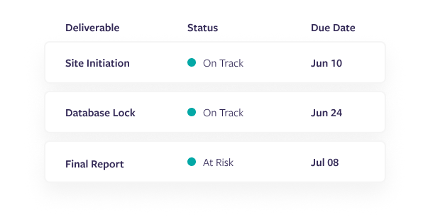 SLA & Deliverables UI