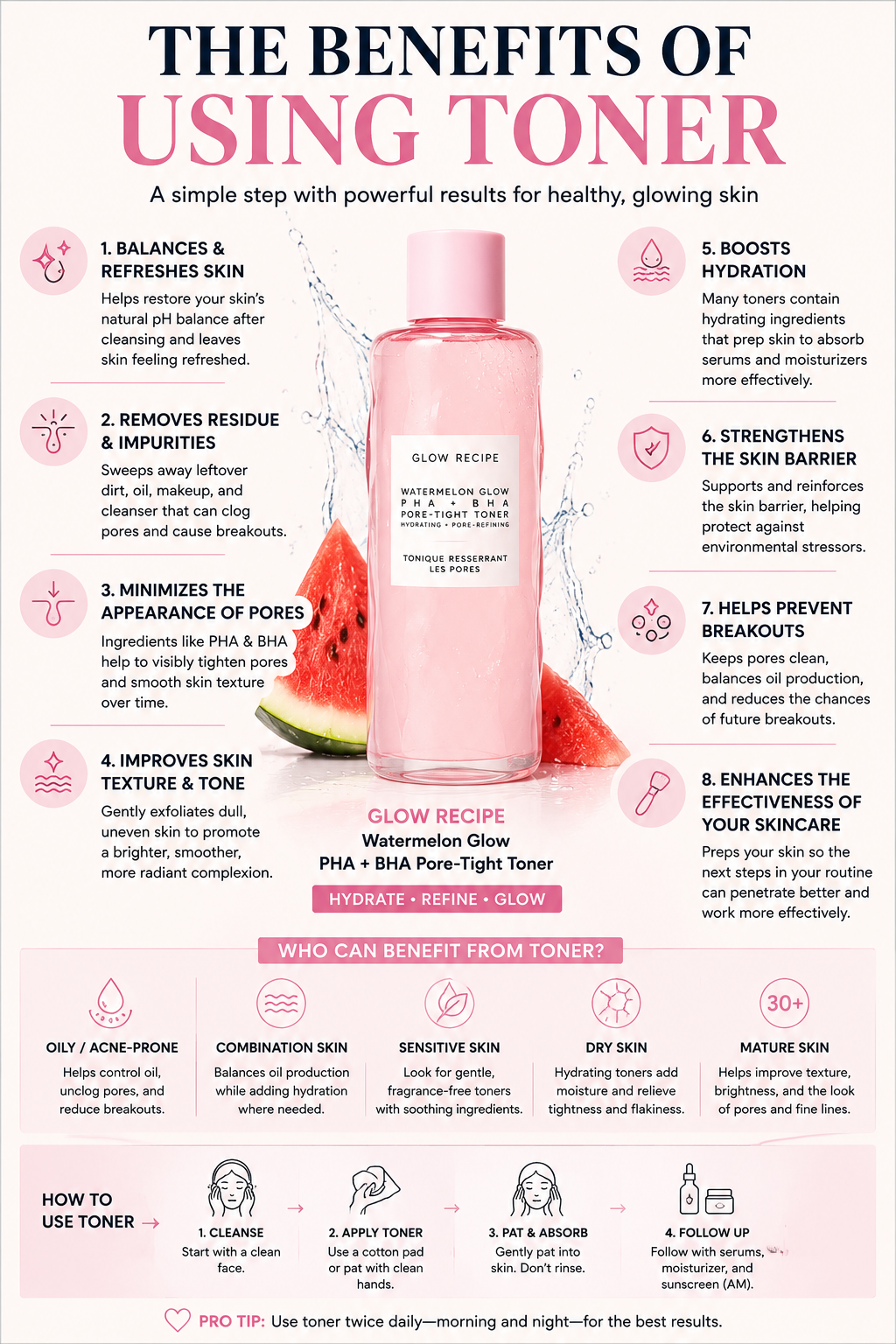 Benefits of Using Toner: Why This Skincare Step Matters & Best Practices