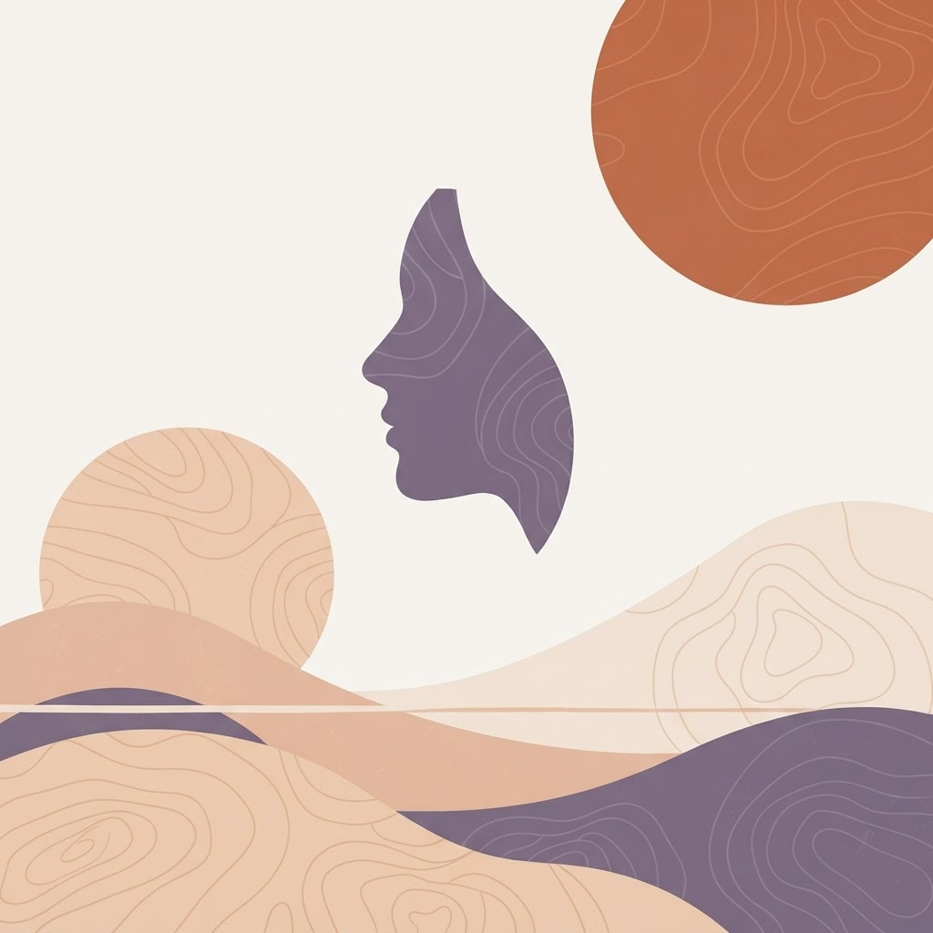 Abstract landscape illustration