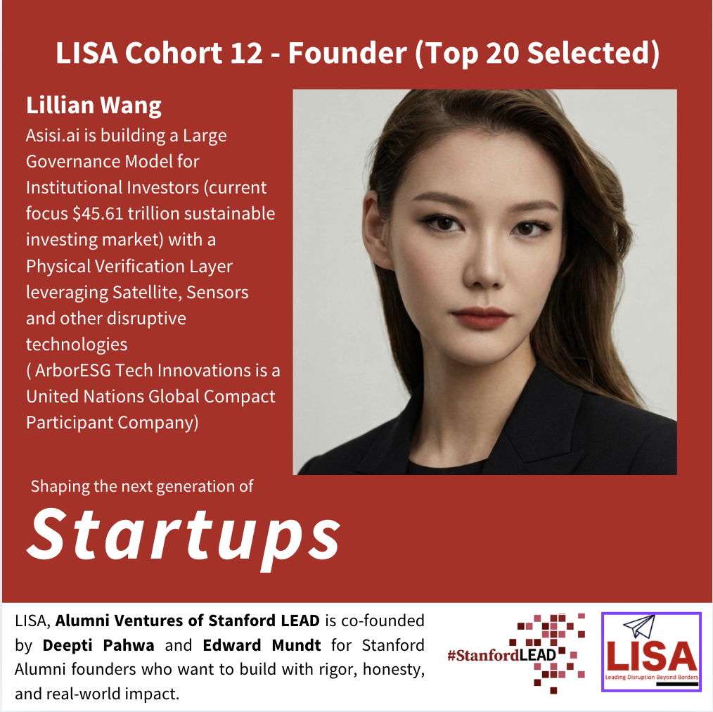 Stanford LISA Cohort 12 – Founder (Top 20 Selected)