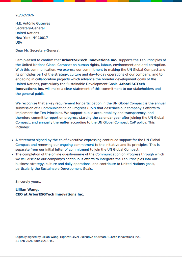 UN Global Compact Commitment