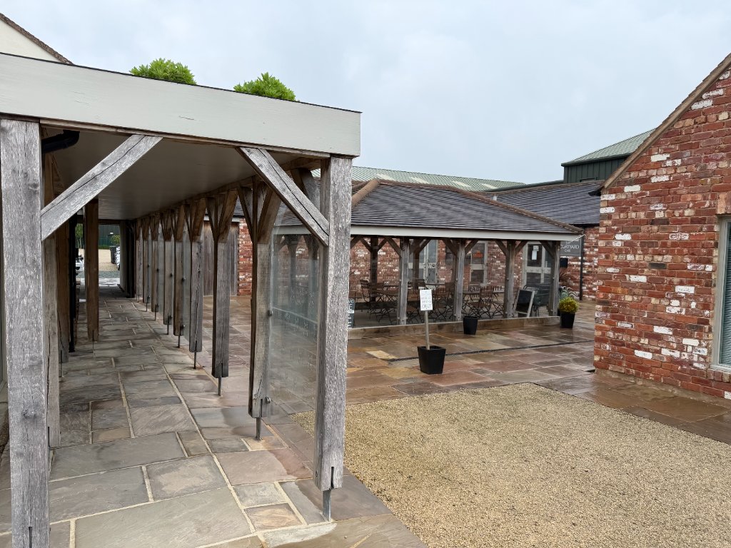 Courtyard Café outdoor seating area at Rabbit Hill Business Park