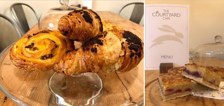Fresh pastries and baked goods at The Courtyard Café
