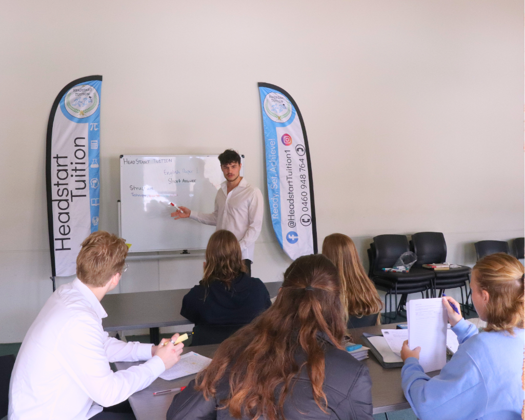 Happy students with their tutors