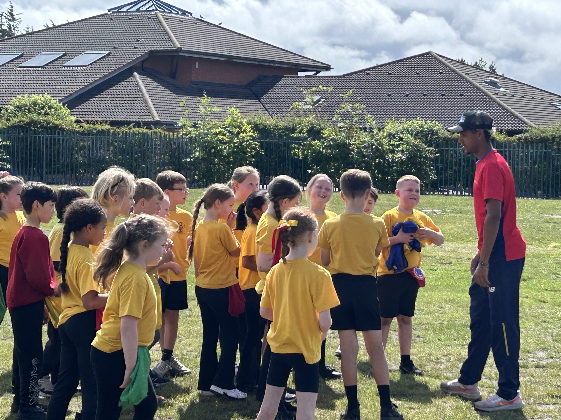 Children engaged in a Sefton School Sports session at a leisure centre