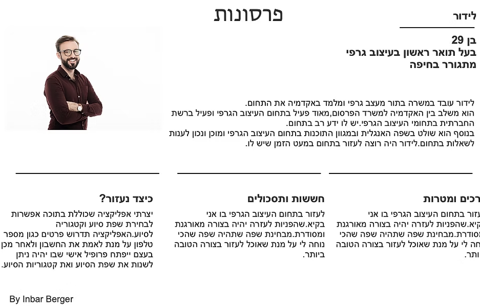 HELPER — פרסונה של לידור