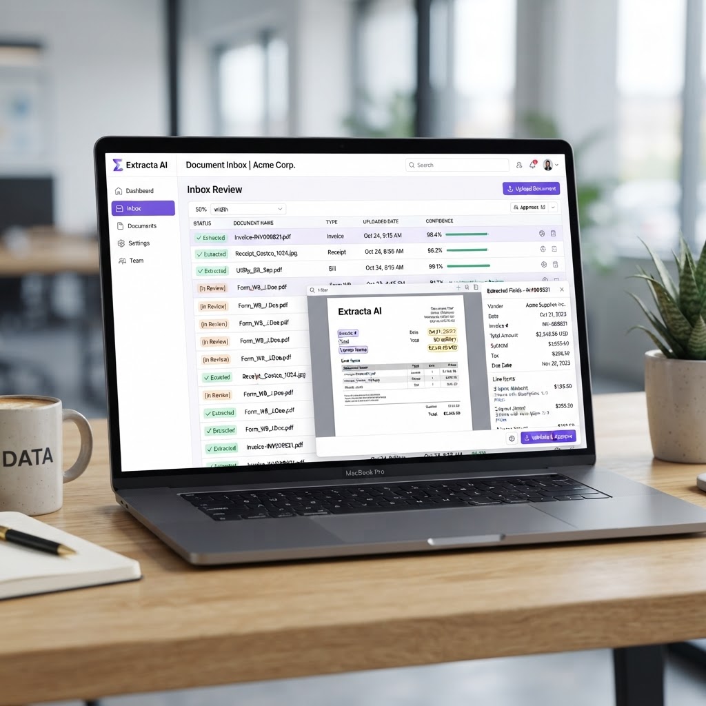 AI Document Data Extraction Inbox