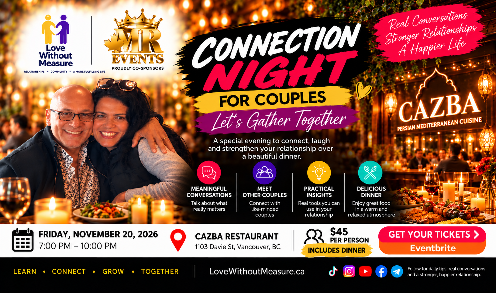 Connection Night for Couples at Cazba