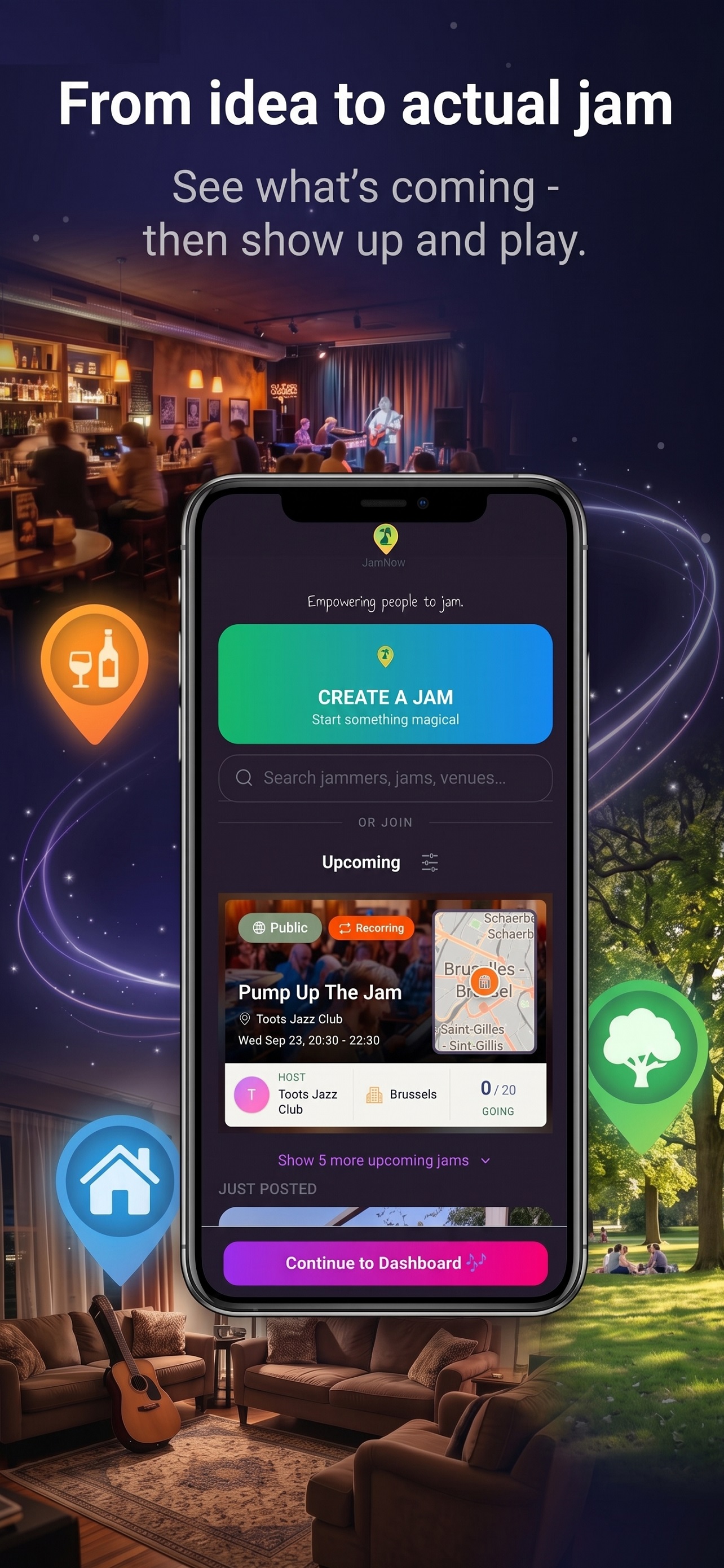 From idea to actual jam: see what's coming, then show up and play