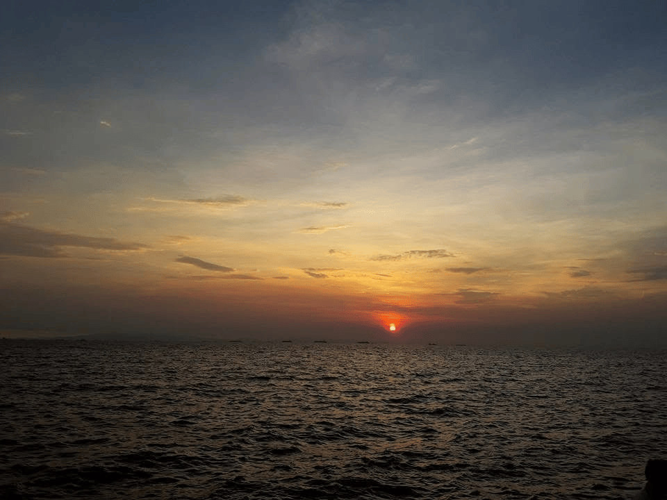 Sunset over the ocean