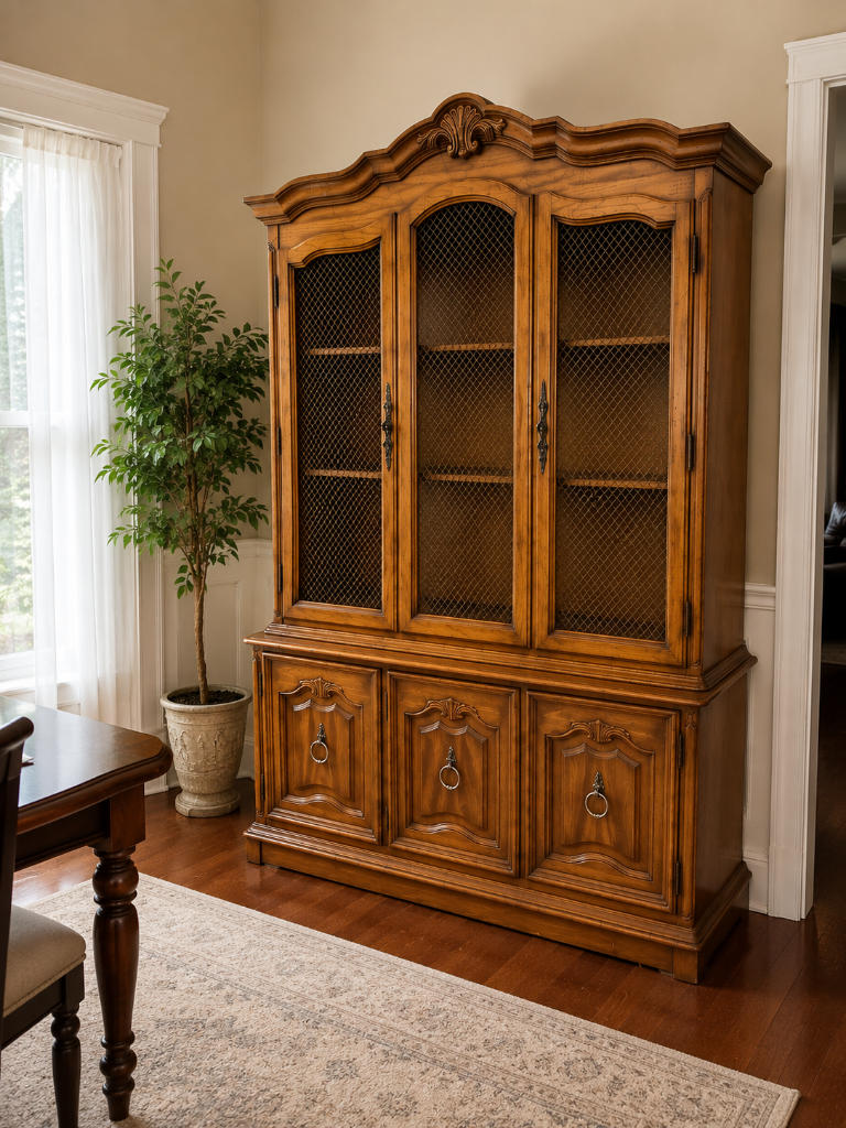 Elegant Vintage China Cabinet / Hutch