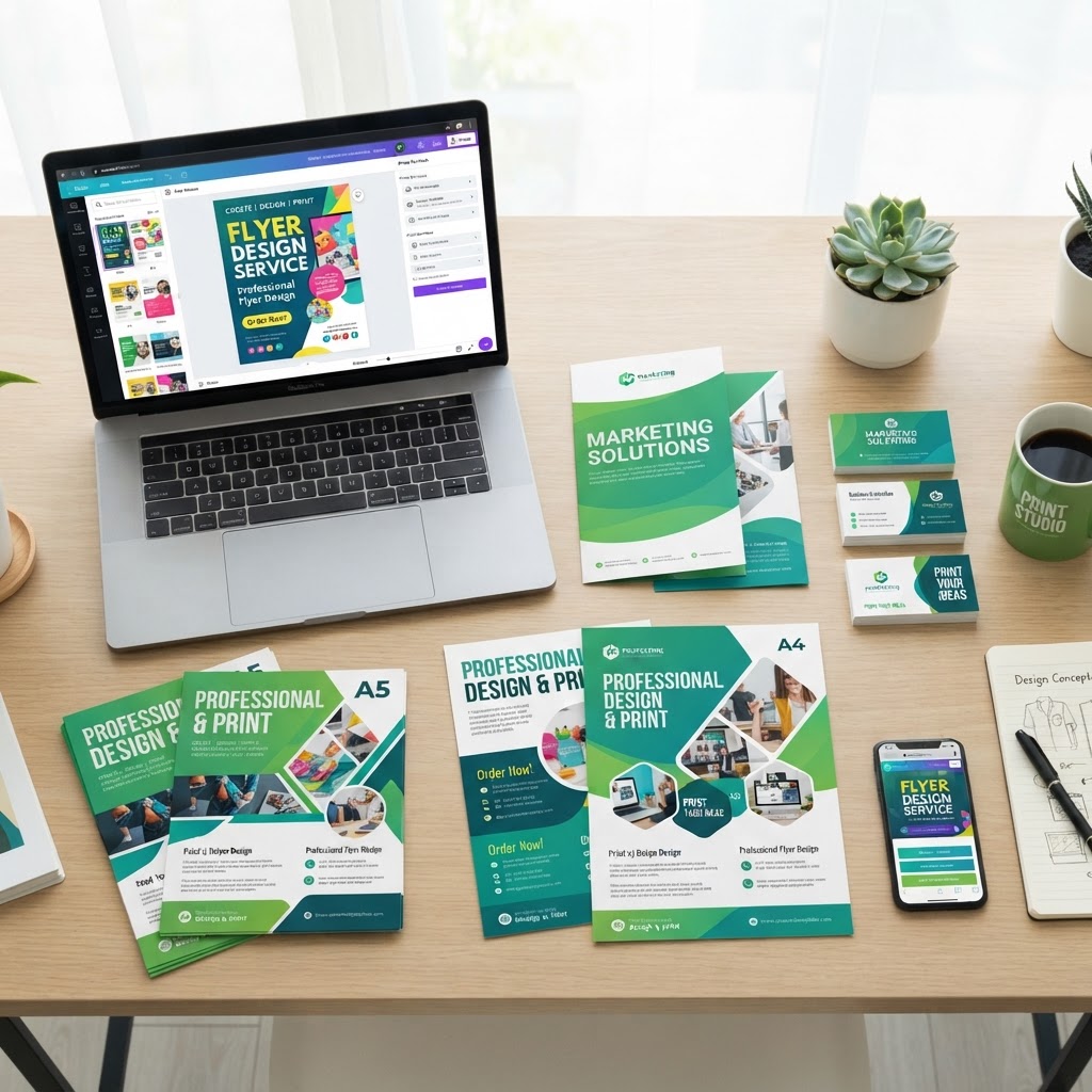 Professional flyer design and print
