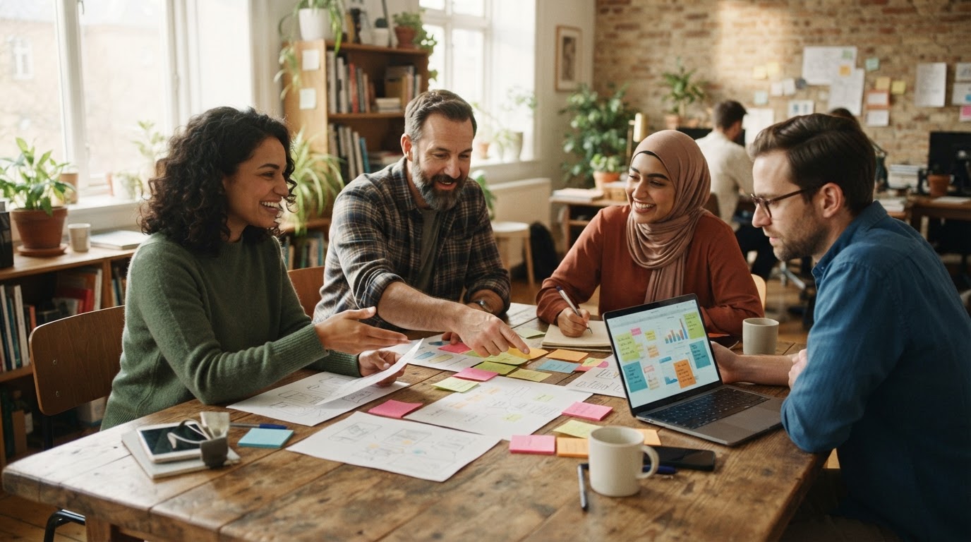 Accountant reviewing AI-generated classifications on screen