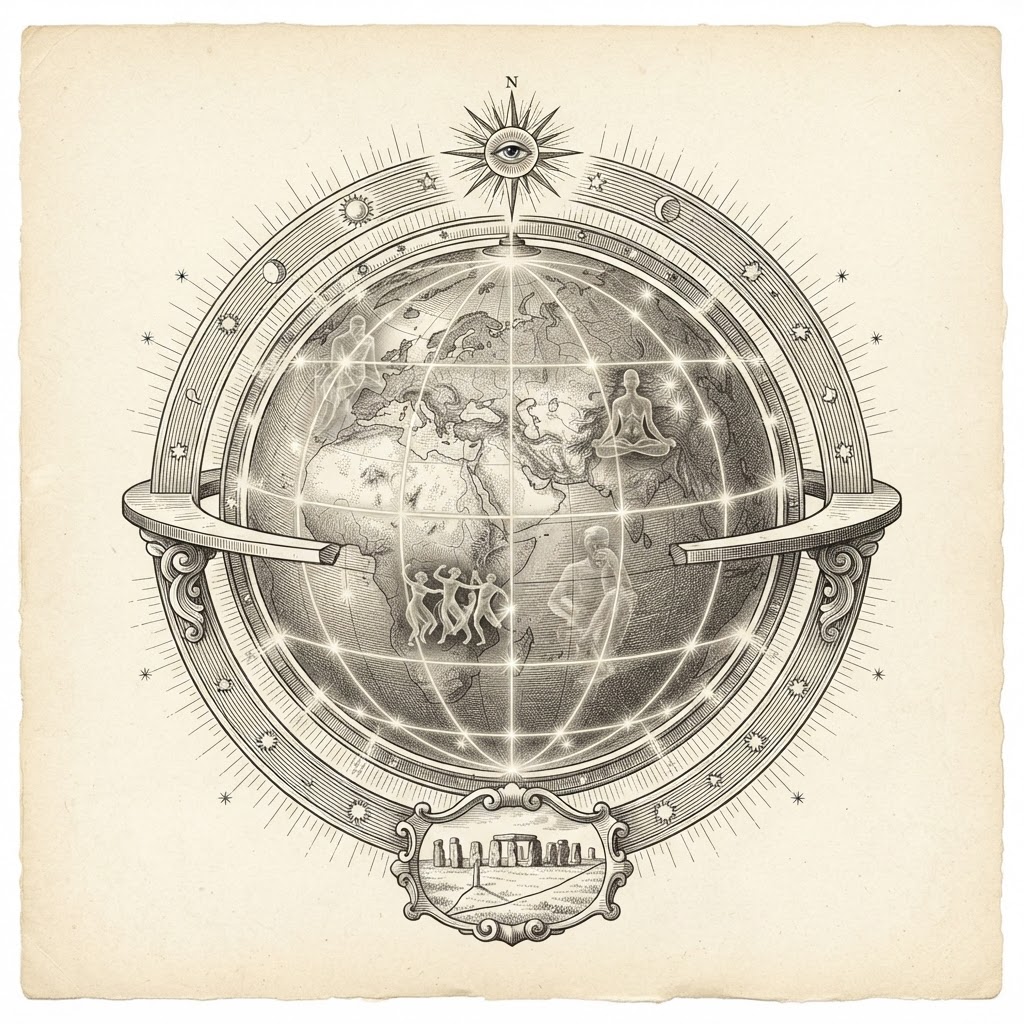Meridian Lines of Earth