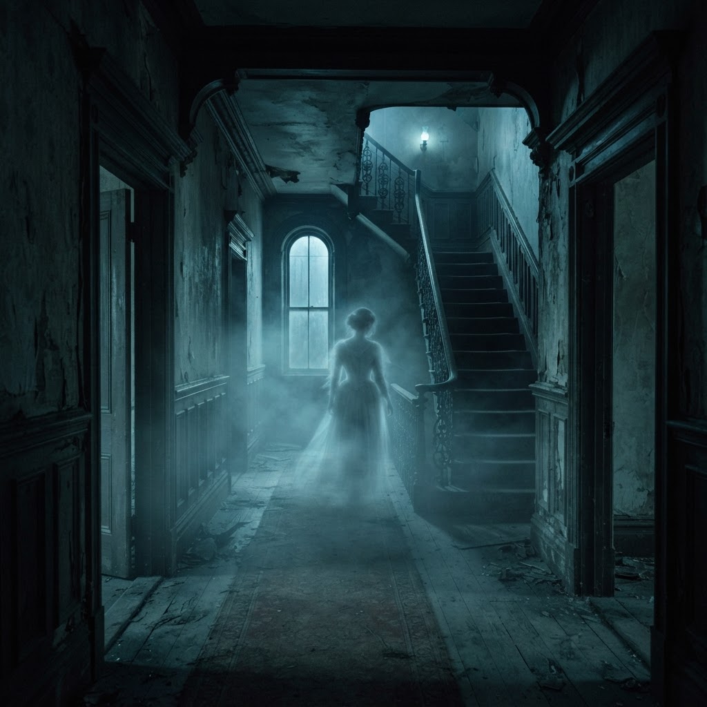 Cinematic Photoreal render of a ghost topic