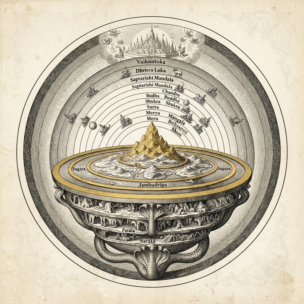 Puranic Flat-Earth and Geocentric Cosmology