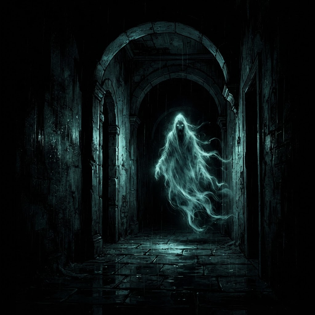 Dark Noir render of a ghost topic