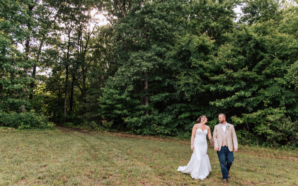 A peaceful walk together across the meadow at Hope Farms.