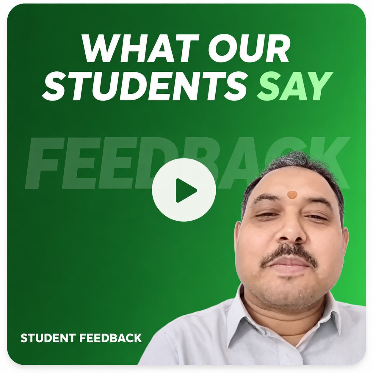 Vikram Singh student feedback