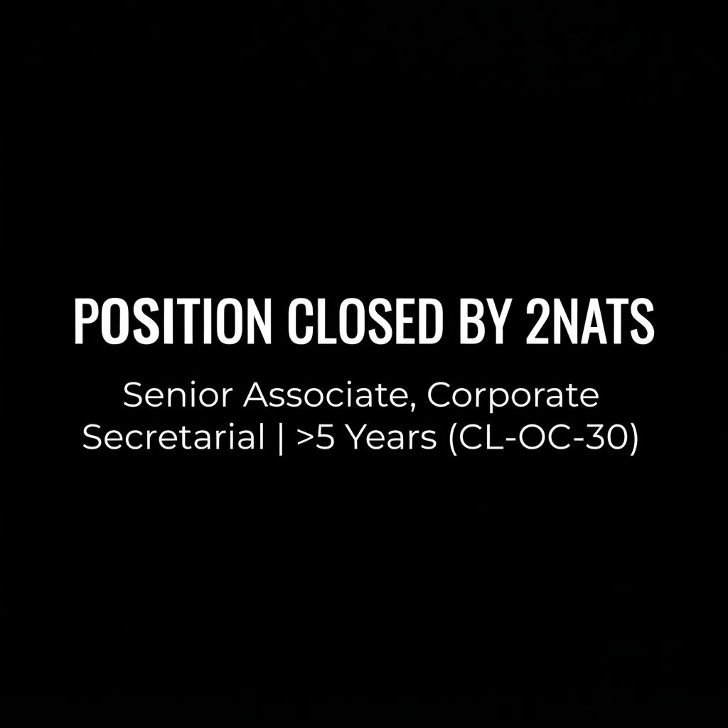 Senior Associate, Corporate Secretarial | >5 Years (CL-OC-30)