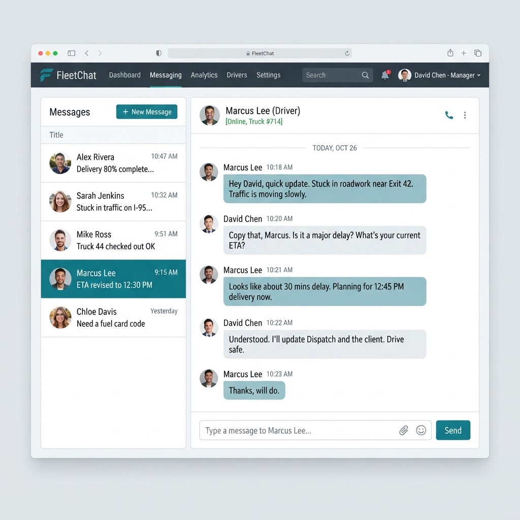 Internal Messaging screenshot