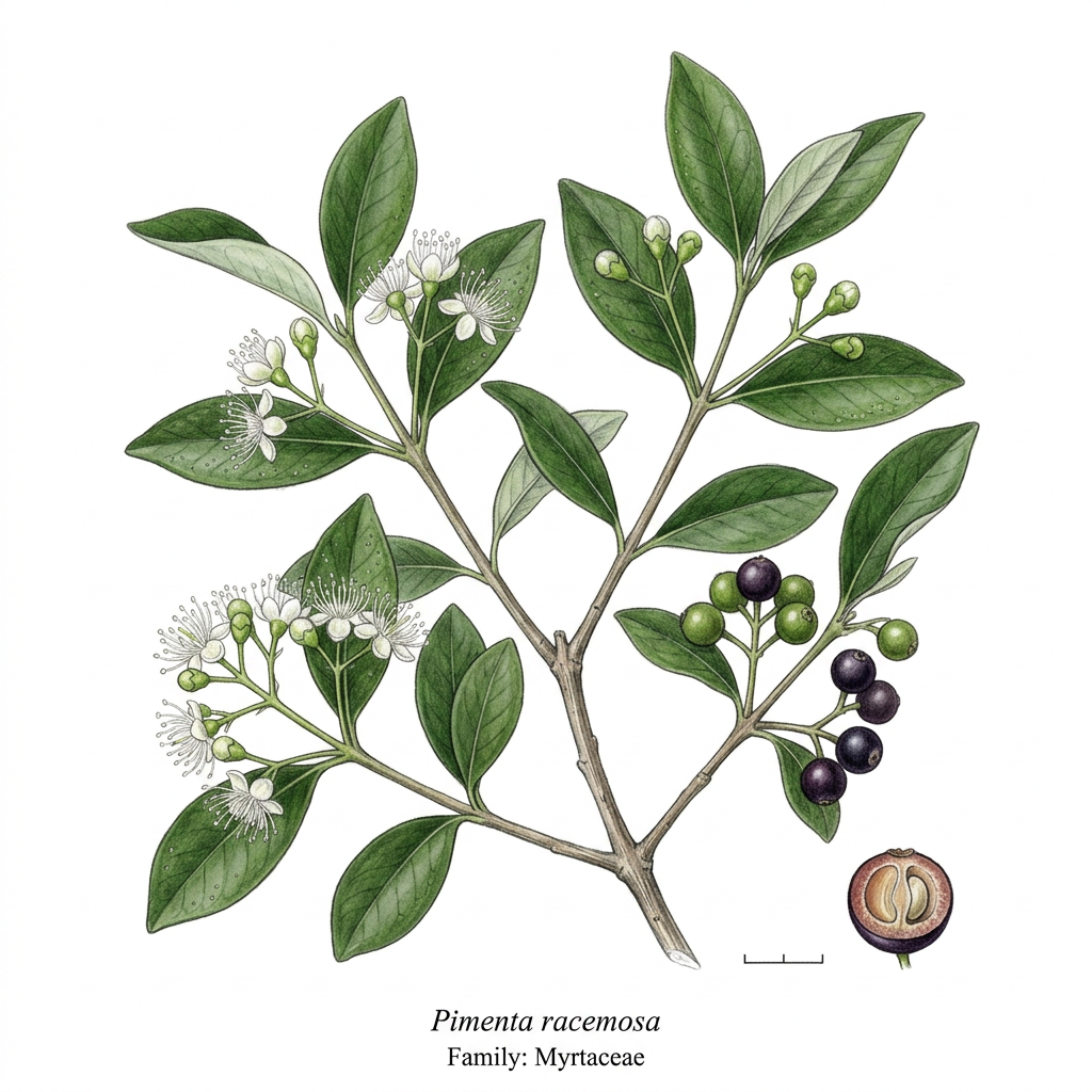 Bay rum (Pimenta racemosa ) - Medicinal herb used for Inflammation, Pain relief