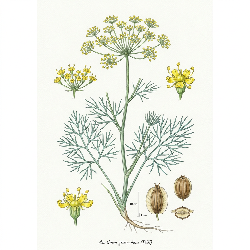 Anise (Anaethum ) - Medicinal herb used for Digestive aid, Mood support