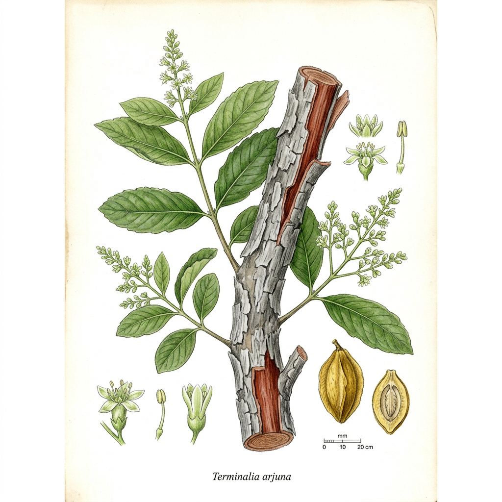 Arjuna (Terminalia arjuna) - Medicinal herb used for Cardiovascular health, Heart tonic